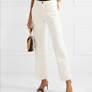 Goldsign White Cropped A straight leg high rise Jeans 27